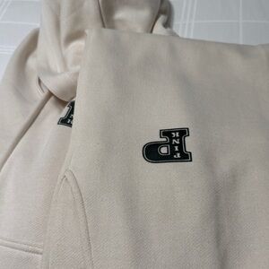 PINK Victoria's Secret Cream Wide Leg Pants with matching hoodie.